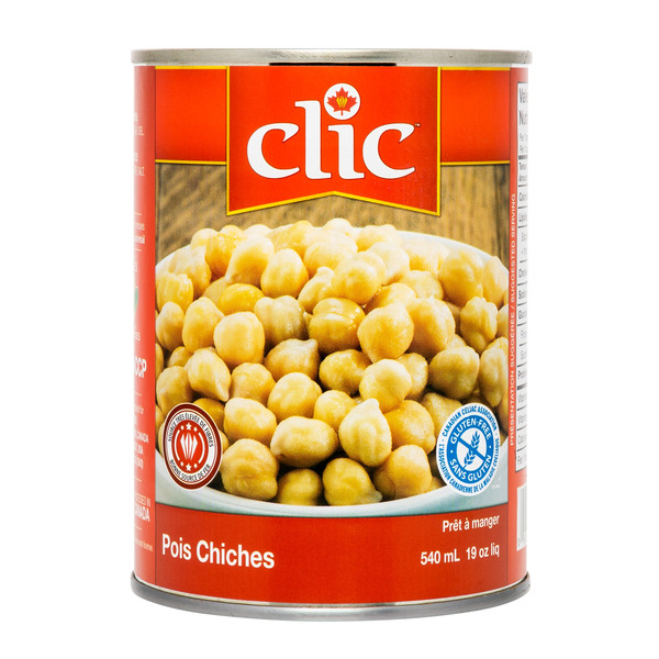 Clic Canned Chickpeas, 12 x 540 mL