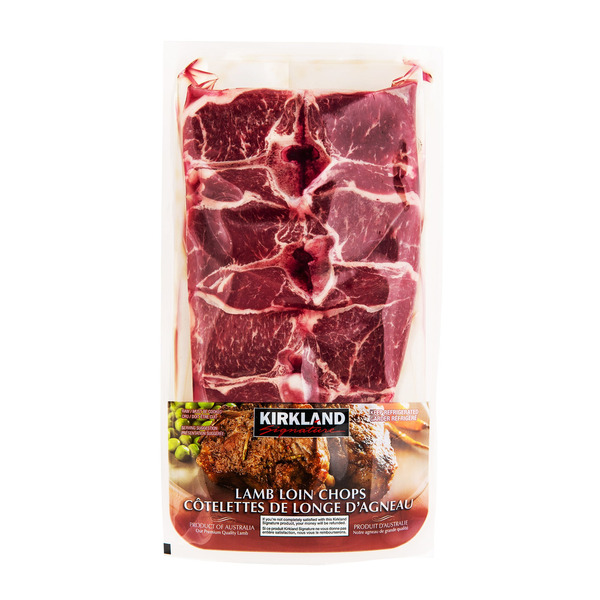 Kirkland Signature Fresh Halal Lamb Loin Chops, 1 kg average weight